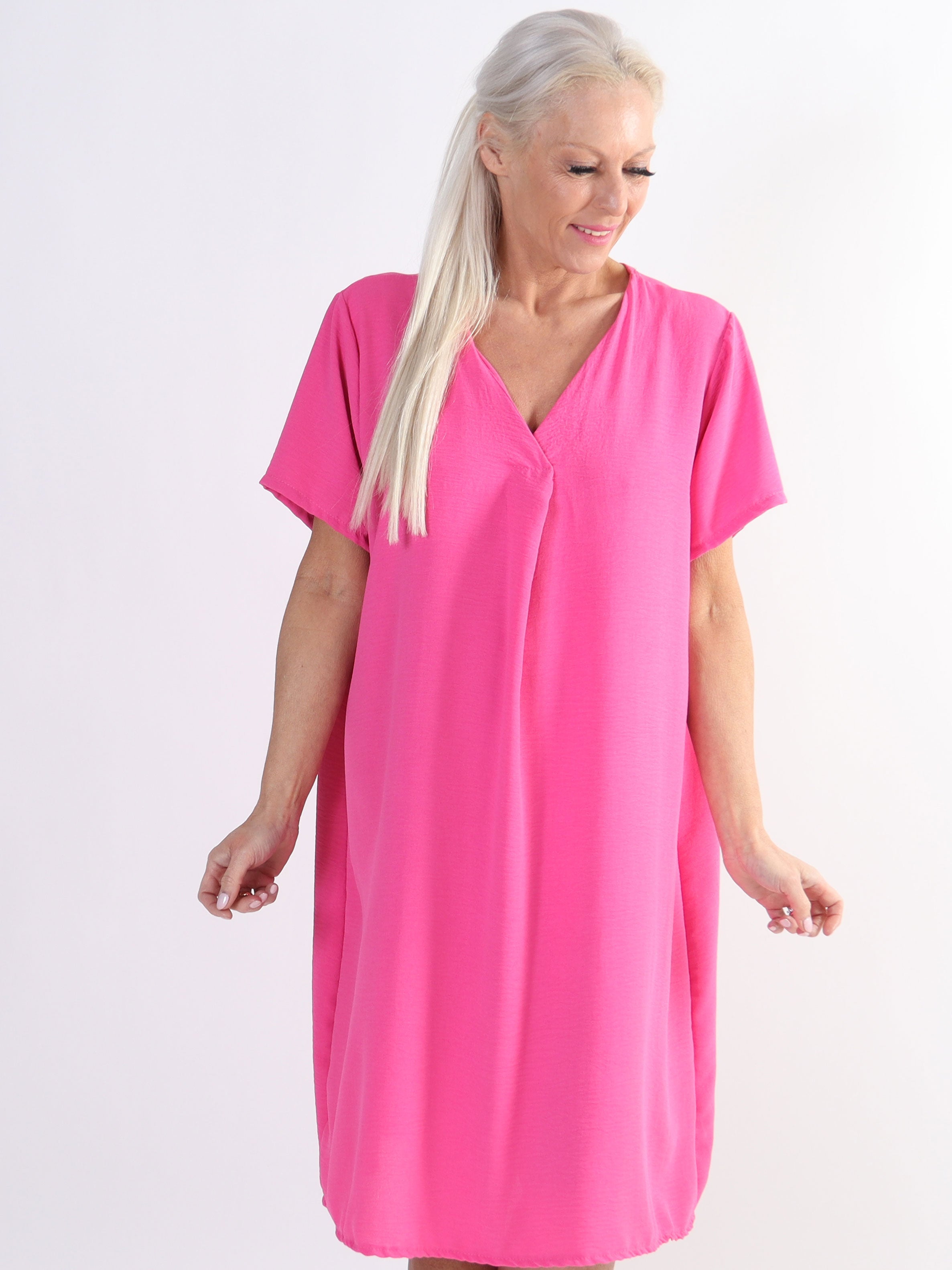 Eldina - Lätt enfärgad tunikaklänning i stora storlekar